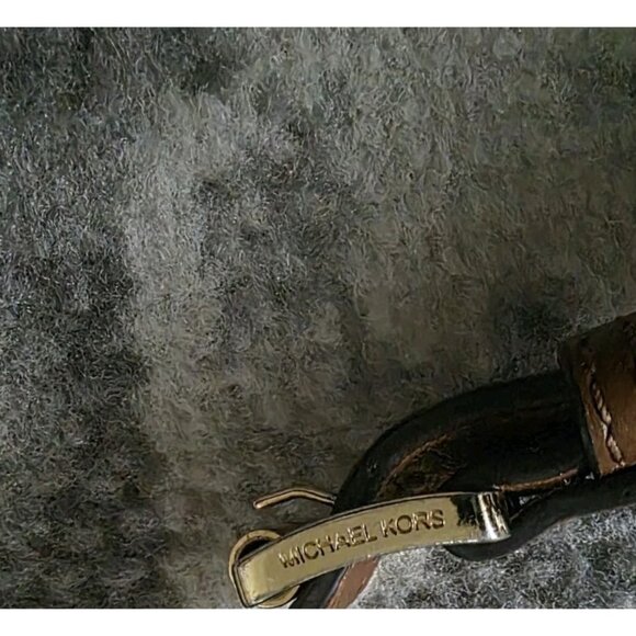 Michael Kors Frankie Brown Pebbled Leather Drawstring Convertible Shoulder Bag - Picture 9 of 12